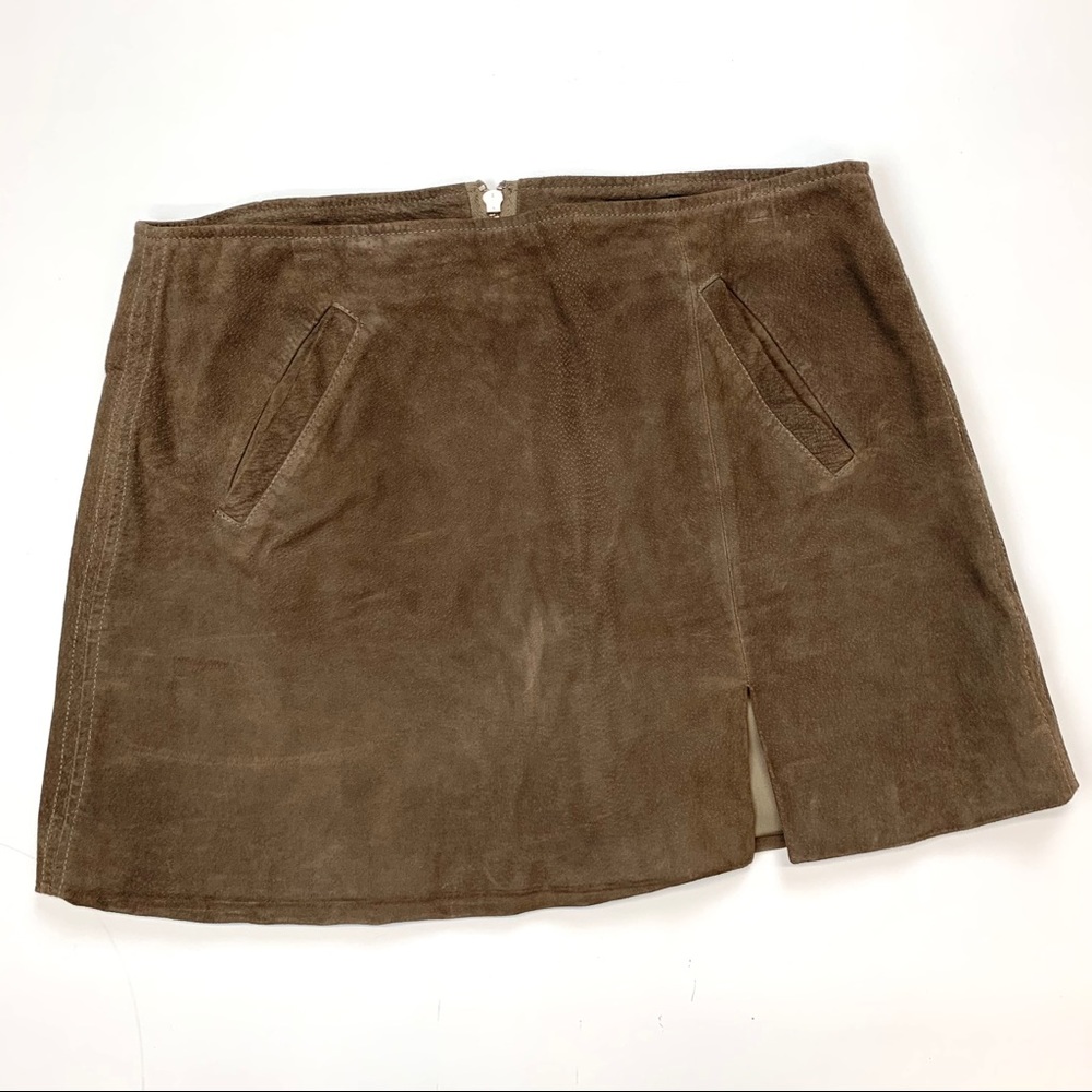 Blank NYC leather suede skirt